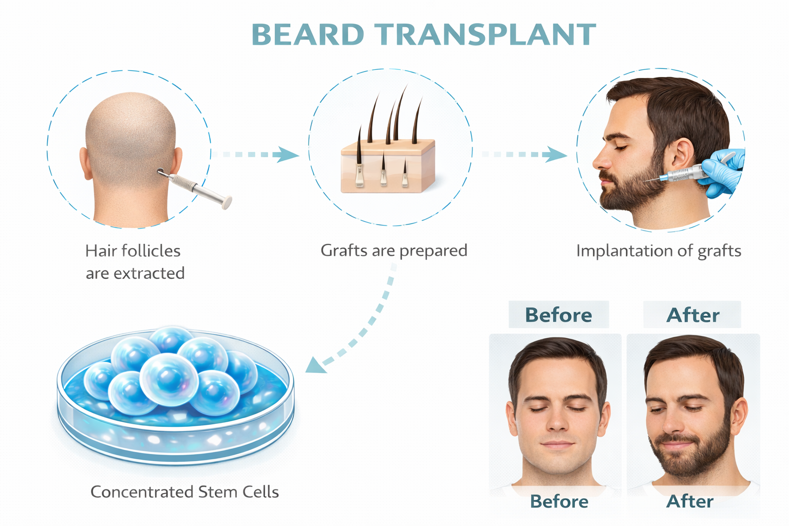 Beard Transplant illustration