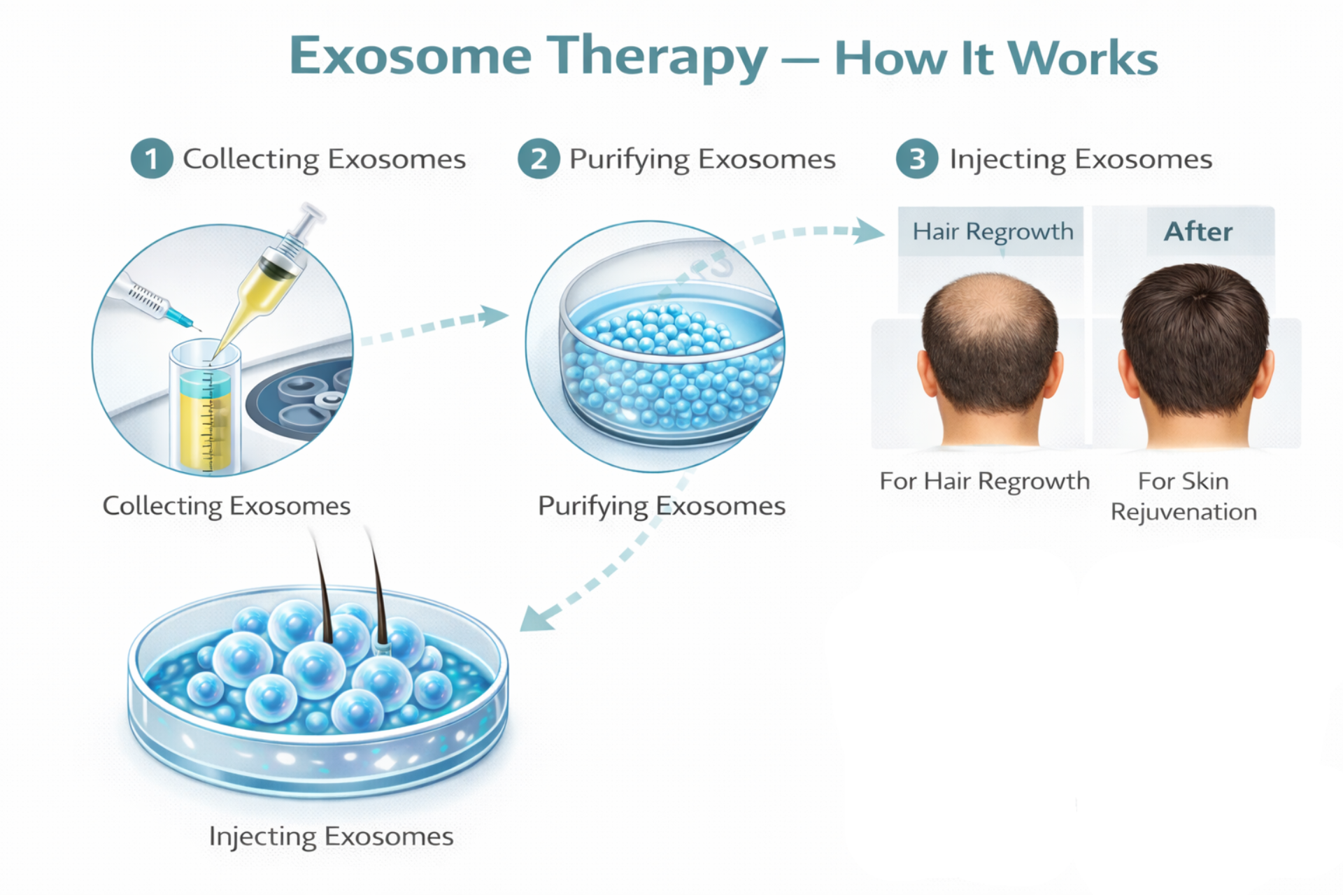 Exosome Therapy process illustration