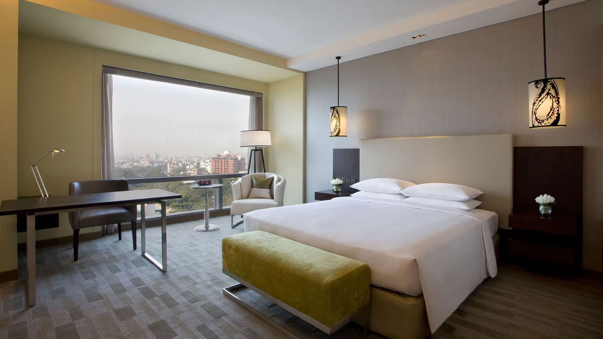 Partner hotel exterior and room